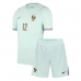Camiseta Francia Randal Kolo Muani #12 Segunda Equipación Replica Mundial 2026 para niños mangas cortas (+ Pantalones cortos)